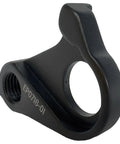 Beefed-Up Derailleur Hanger 461 D494 Compatible With Hanger No 40 Quick Install For Road And Mountain Bikes, 6061 Aluminum Replacement Part GP0211-01 EP0716-01 EP0716-02, black 6061 aluminum hanger with screw hole, side angle view