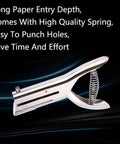 Beast Mode Heavy Duty Single Hole Punch Tool with deep feed slot, chrome-zinc finish, and ergonomic handle for thick materials