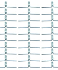 30 Pack Lawn Chair Webbing Clips For Lounge Chairs And Macrame Chair Frames arranged in six rows, made of durable alloy
