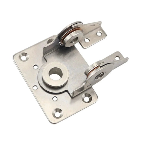 Dual-axis torque hinge, 304 stainless steel damping on mounting base with screw holes