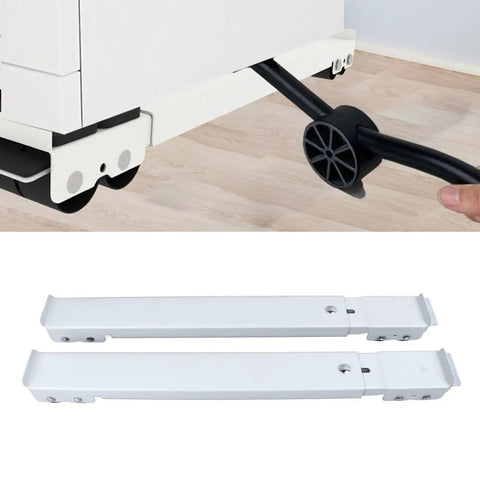 Heavy Lifter Adjustable Washing Machine Rolling Base With Smooth Glide Casters And Rock Solid Steel Frame Delivers Zero Hassle Setup And Bulletproof Support For All Major Appliances In Bright White
