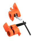 Heavy Duty Steel Pipe Clamp Set For Woodworking Hand Crank Adjustable Vise, orange steel construction for durable gluing projects.