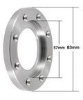 Face Plate Ring for NCK Series Woodturning Lathe Chuck, side view with dimensions, compatible with Super NOVA2, G3 Nova