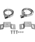 Heavy Duty Sign Mounting Brackets For Large Poles with adjustable clamps and hardware, galvanized steel.