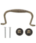 Vintage Zinc Alloy Cabinet Handles 4 Sets Dope Retro Metal Furniture Pulls For Drawers Cupboards And Doors Replacement Cabinet Hardware