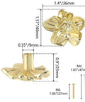 Killer Antique Brass Flower Drawer Knobs Top Notch Zinc Alloy Cabinet Pulls Heavy Duty Vintage Hardware No Hassle Installation Set Of Four. Flower knob measures 40x36mm with standard screws.