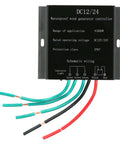 Powerful 10000W Wind Turbine Generator With Quiet Operation And Low Wind Start home use controller, black with wiring diagram.