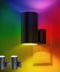 LED Night Light Plug In Wall Color Changing RGB With Dusk To Dawn Sensor Cozy Vintage Black Frame Night Light For Hallway Bedroom