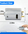 Side view of 12V DC Fan Motor For RV Vent Fans With Round Shaft Fits Ventline BVD0218-00 And Ventline Ventadome Replacement