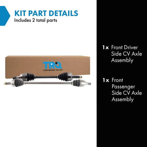 Front CV Axle Shaft Assembly Set For 2010 2011 Kia Soul Driver Side And Passenger Side Direct Fit OEM Quality Replacement Plug And Play Ready For Easy Install And Road Tested Reliability, 2-piece set with box