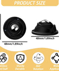 Dimensions image of 1 Inch Self Adhesive Caster Wheels With Low Profile 360 Degree Swivel Stainless Steel Rollers For Furniture, Appliances, Storage And Mop Buckets, Each Wheel Supports Up To 28 Lbs, Black Finish, 4 Pack.