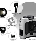 2024 Upgrade Waist Clip Fan Portable Personal Body Cooler with 10000mAh battery, silicone sleeves, LED light, charging port
