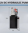 12V DC Single Acting Hydraulic Pump With 15 Quart Reservoir For Dump Trailers And Car Lifting In Metal Housing 3200 PSI A Port 1500 PSI B Port Beefed Up Heavy Duty Power Unit