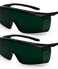 Lightweight IR5.0 Welding Sunglasses Featuring A Snug Wrap-Around Fit For Kickass Eye Protection During Hardcore Shop Jobs And Weekend Garage Builds With Zero Sweat Interference, displaying two pairs with dark lenses.