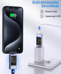 All In One USB C Power Meter Tester 4-30V 0-12A Digital Multimeter with PD Support checking phone charge