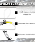 One Man Brake Bleeding Kit Hose With One Way Check Valve Clamp And Bleeder Adapter showing translucent hose and check valve