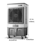 Heavy Duty Industrial Evaporative Air Cooler And Swamp Cooling Fan With 26 Gallon Water Tank showing dimensions 51.1in x 26.3in x 16.9in.