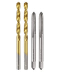 Pro Grade Metric Tap And Drill Bit Set For DIY Projects, M5 X 0.8 Right Hand Taps And 4.2mm Titanium Coated HSS Drill Bits