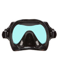 Front view of SeeSharp HD Underwater Mask With Black Silicone, Ultra Clear Snorkel Gear That Dials Down Distortion And Glare, UV Filter