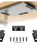 Badass Under Desk Laptop Holder With Metal Mount Shelf For Keyboard Home Office Setup Rock Solid Wrought Iron Bracket and screws.