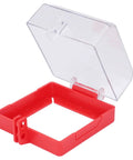 Clear Emergency Stop Button Lockout Cover With Hinged Design And Mounting Kit Easy Install Via Screws Or Adhesive Transparent