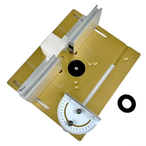 Heavy Duty Rustproof Aluminum Router Table Insert Plate For Woodworking Pros With A Smooth Operator Finish And Next Level Wear Resistance For A Top Shelf Shop Upgrade, 240x200mm, includes adjustable guides.