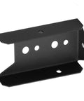 20 Pack Fence Rail Brackets For 2x4 Wood Posts, 18 Gauge Black Powder Coated Steel, showing pre-punched holes for easy DIY installation