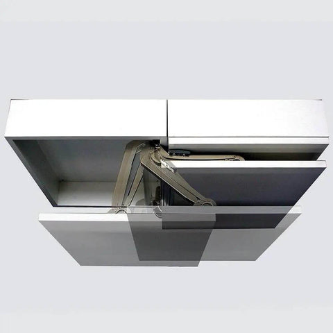 Concealed Lateral Swing Door Hinge Set For Tight Spaces Built Tough Durable Quiet Soft Close Cabinet Hinges installed in cabinet