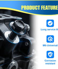 Close-up of M6x24mm Hella Tough Auto Body Bolts Kit With Washers, showcasing rust-resistant manganese steel hex head.