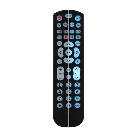Backlit Universal Remote That Handles Four Devices, Boss Control For Samsung, Vizio, LG, Sony, Sharp, Roku, Apple TV