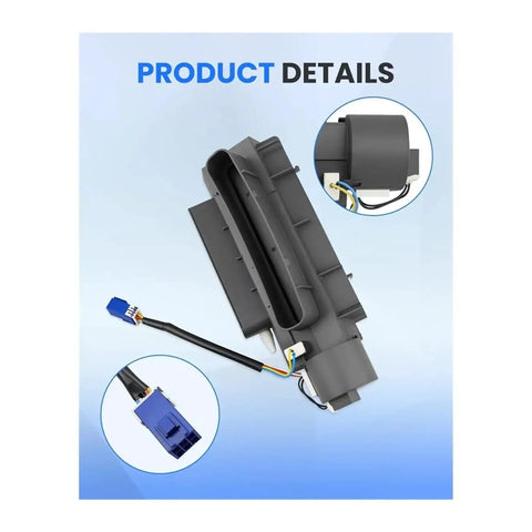 Vent Duct Damper Flap For Front Load Washers WH16X29509 Replacement Quick Fit And Humidity Control Regulates Tub Vent Airflow To Prevent Moisture BuildUp Durable Laundry Appliance Part For Efficient Drying And Longevity. gray plastic washer vent damper with wiring