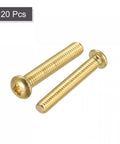 Heavy Duty Brass Machine Screws M4 X 25 Mm Phillips Pan Head Fastener Bolts For Furniture Office Gear And Electronics A Killer 20 Pack Of Smooth Go To Hardware Built Like A Tank, showing two screws with pan head.