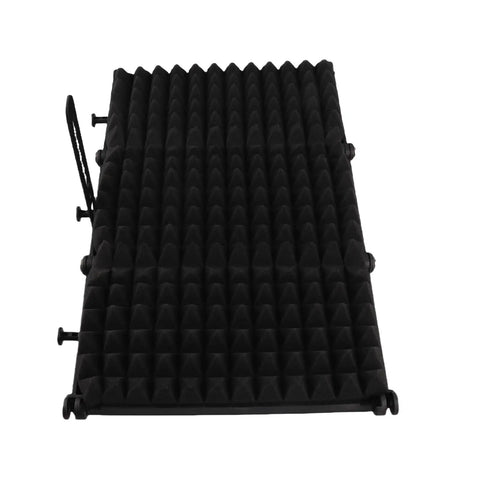 Foldable Soundproof Recording Panel With Abs And Eva Foam Acoustic Treatment Stand Mount Vocal Booth Panel, 255x138mm black foam.