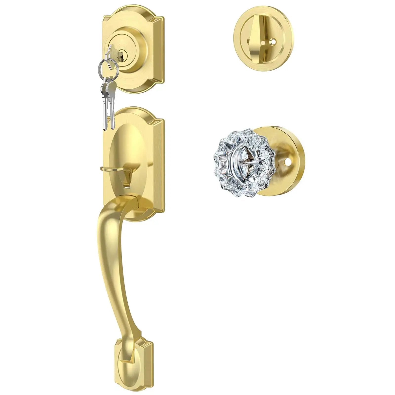 Vintage Gold Front Door Lock Set - Sleek & Secure! ✓