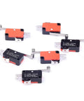 Six Pack Micro Limit Switch V-156-1C25 Long Hinge Roller Momentary SPDT Snap Action for Arduino Projects, DIY Circuits