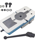 Shop Ready 5 Inch Heavy Duty Milling Machine Vise Crafted From Rock Solid Cast Iron With Precision Ground Rails and side handle included.