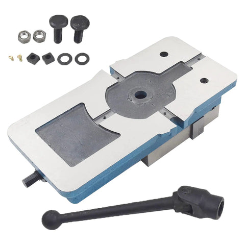 Shop Ready 5 Inch Heavy Duty Milling Machine Vise Crafted From Rock Solid Cast Iron With Precision Ground Rails and side handle included.