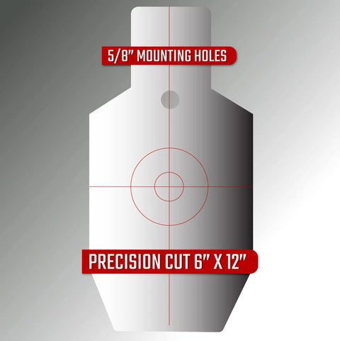 AR500 Steel Shooting Targets Three Eighths Inch Thick 12 Inch Torso Silhouettes With Gongs For Rifle Handgun And Shotgun Practice