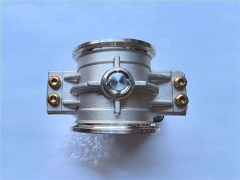 Heavy Duty Truck Engine Aftertreatment Spare Parts And Accessories Exhaust Throttle Valve For Diesel Trucks Beefed Up Replacement Component Easy Install High Performance Exhaust Control Valve For Tough Workloads, showcasing metal construction in a close-up view.
