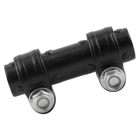 Beefed-Up Three Piece Front Tie Rod Kit With Inner Drag Link, Left Outer Tie Rod End, And Passenger Side Adjusting Sleeve For Ford Excursion 2000-2005 And Ford F-250 F-350 Super Duty 1999-2004, F-450 F-550 1999-2002 DS1438 ES3427 ES3426 black adjusting sleeve