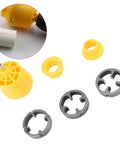 Topincn Electric Drill Pvc Threader Tap And Die Set For Plumbing with yellow fittings and durable metal components.