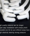 Heavy Duty Nylon Hose Clamps Set With Double Snap Grip And Ratcheting Adjustment 50 Pack Includes One Quarter Inch Five Sixteenth Inch One Half Inch Five Eighth Inch And One Inch Sizes For Secure Fastening Reusable And Easy To Install close-up showing double grip teeth and material.