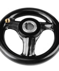 Heavy Duty 3 Spoke Round Handwheel Made From Durable Engineered Plastic For Machine Tools And Industrial Control Panels With Superior Grip And Anti Aging Performance You Need For Any Workshop Job, black 3-spoke