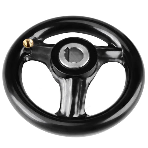 Heavy Duty 3 Spoke Round Handwheel Made From Durable Engineered Plastic For Machine Tools And Industrial Control Panels With Superior Grip And Anti Aging Performance You Need For Any Workshop Job, black 3-spoke