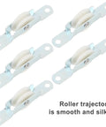 10 Pack Sliding Door Rollers With Premium Nylon Pulley Wheels Complete Replacement Kit For Screen Doors And Patio Closets showing five heavy duty rollers with nylon wheels.