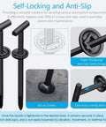Heavy Duty Nylon Universal Cable Tie Buckles For Cars And Home Use, showing self-locking anti-slip tooth design illustrations