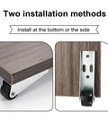 Side Mount Gate Caster Wheels For Wood Doors And Furniture Quiet Non Slip Rollers With Galvanized Bracket Easy Glide Two Pack installation options