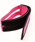 Universal Bike Pedal Straps With Nylon Tape Easy Install Toe Pedal Straps For Secure Foot Grip, pink nylon straps folded