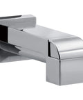 Ara Tub Spout Chrome With Pull Up Diverter, 5.5 Inch Reach, Half Inch Sweat To IPS Nipple, Tub To Shower Compatible