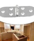 Stainless Steel Folding Flip Top Hinge For 180 Degree Table Support And Flush Mounted Cabinet Hardware with kitchen setting.